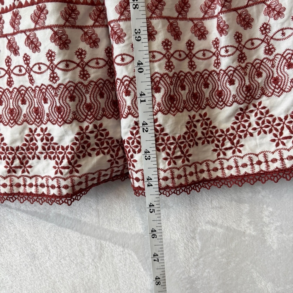 Antonio Melani white brown embroidered Dress size 10 - Picture 4 of 9